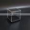 Cube Square Shape Clear Small Acrylic Display Boxes Transparent Plexiglass Perspex Jewellry Display Box With Black Base