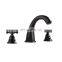 Black Dual Handles Lavatory Basin Faucet 3 holes basin mixer tap