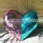 Heart  Mermaid Sequin Pillow Case Reversible Valentine Throw Cushion cover