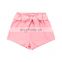 Light Pink Girls Clothing Set 3 Ruffles Suspenders Top Bowknot shorts Set Baby Girls 2 Piece Outfits