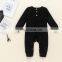 Fahion Plain Color 0-2 Years Baby Rib Cotton Long Sleeve Soft Onesie Romper