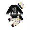 2020 Autumn Baby Sets Printed Letter Halloween Ghost Bodysuits and Pants Hat