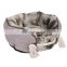 Wholesaler  Stretch String  Waterproof Bottom Plush Velvet Fleece Pet Round Bed