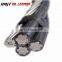 aluminium 11kv aerial bunched electric cable three phase