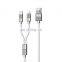 Remax 2.4A Cell Phone Accessories 2 in1 data Cables, 1M TPE Zinc Alloy USB to Type C lighnting