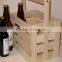 Custom Wooden Beer Bottle Crate With Handle