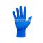 China hot selling blue powder free chemical garde nitrile hand gloves