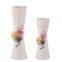 Chinese Fresh White Red Rose Hollow Out Gilded Hand Made Ceramic Vase For Wedding Gift