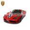 Factory Price Special Style Fiberglass Body Kit Front Bumper Engine Hood Bonnet For Ferra-ri 458