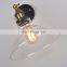 Antique Loft Wall Lamp Simple Vintage Bedroom Clear Glass Shell Wall Lamp