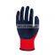 Cut-resistant gloves for industrial work with wrinkle latex coating