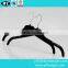 YY0525 high end black velvet t shirts hanger thin velvet plastic hanger with notched                        
                                                                                Supplier's Choice