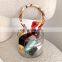 Transparent MINI Tote Bags, For Women Summer Fashion Acrylic Handbags Scarves Designer Hand Bag 2020 Lady Round Metal Jelly Bags