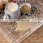 Black Acrylic Serving Tray Plastic Large Vanity Tray Coffee Table Tray with Handles