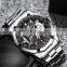 VA VA VOOM 238 Custom Design Quartz Movement Wrist Watch Stainless Steel Hollow Out Day/Date Men Wristwatches Business Watch