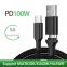 Type A and Type C to Type C PD 100W with E Marker  fast charging cable