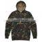 Camouflage Hip-hop style hooded sweatshirt camo side zipper gym Fleece sports performance style hoodie for men
