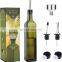 Glass Olive Oil Bottle Dispenser - 500ml Green Oil and Vinegar Cruet with Pourers and Funnel - Olive Oil Carafe Decanter fo