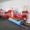 Popular 16 seats Christmas track train ride battery operated children electric fiberglass train set for sale