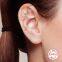S925 sterling silver flower pearl earrings studs with diamond