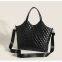 European and American fashion black lingge tote bag female large capacity handbag factory wholesale