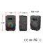 OEM 8W Powered Led Rgb Light Stage Party Dj Stereo Mic Aux Bass Subwoofer Loud Sound Wireless Bt Studio Speaker