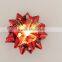 3.5" Plastic LED bow, LED Star Ribbon Bow with 16loops, 4" diameter around lighting star bow for Christmas