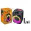 HS-TS06C2 Single  6.5 Inch Party Speaker Powered 40W Bass Bt Wireless Portable Rechargeable Lighting Karaoke Speakers
