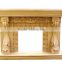 Western Style Antique Indoor Egypt Yellow Marble Fireplaces