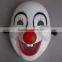 In stock cheap Halloween Cute plastic Clown mask PVC party Masks with red rose