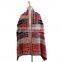 Winter Warm Fashion Ladies Cashmere Tartan Shawl Scarf Manufacturer