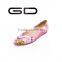 GD genuine leather color patch girls high quality flat shoes office ladies fashion shoes