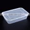 Rectangular disposable lunch container with lid