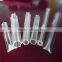 One end closed clear quartz glass tube