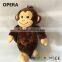 very soft material high quality custom brown plush animal monkey toy doll