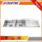 Rectangular customized double bowl drainboard stainless steel sink for kitchen