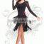 2016 Wholesale Black Latin Dance Dress for Women Sexy Tassel Dance Skirt Latin Dance Performance Costume on Sale