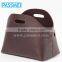 High quality leather storage basket genuine leather magazine rack leather bin