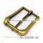 Good quality old brass brushed effect pin buckle with fake roller shape