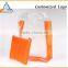 transparent biodegradable foldable pvc gife bag with zipper