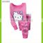kids clothes baby cartoon pajamas girls kitty pajamas new 2015 wholesale children autumn -summer pyjamas 100% cotton sleepwear