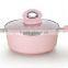 new colorful ceramic coating inside and outside soup pot milk pan frying pan