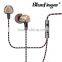 OEM Fashional Metal stereo in ear wired headphone with mic