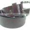 gunmetal pin buckle embossed pattern design PU leather belt for women