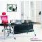 Office furniture office table tempered glass office table desk executive desk with stainless steel base