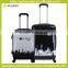 fashionable trolley luggage and colorful printing suitcase with four universal wheels