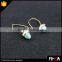 Boho 18K Gold Color Earring,Fashion Turquoise Stone Alloy Drop Earring,Stone Rivet Earring