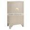 Modern tall wooden white cabinet for living room