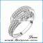 Hot new fashion elegant jewelry women charms gold silver ring 925