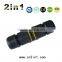 PG11 2Pin Waterproof Connector IP68 30A Nylon Screw Electric Cable Wire Butt Type